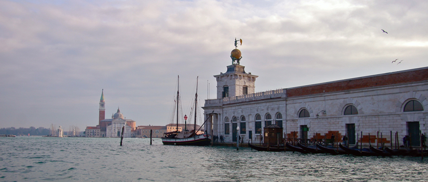 The Maritime Customs House at the beginning of the Grand Canal